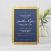 Glänzende Stern-Abschluss-Party Einladung (Stehend Vorderseite)