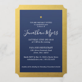 Glänzende Stern-Abschluss-Party Einladung