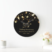 Glänzende Sterne und Zahlen Große Wanduhr (Zuhause)