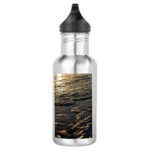 Glänzende Strandmorgen Wasserflasche