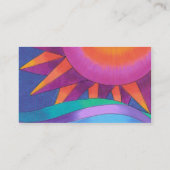 Glänzende Sun-Visitenkarte-Schablone Visitenkarte (Rückseite)