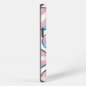 Glänzende Transgender-Stolzflagge iPhone Hülle (Rechte Seite)