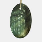 Glänzende Waldverzierung Keramik Ornament (Links)