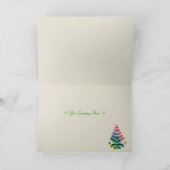 Glänzende Weihnachtsbaum-Grüße (Fotorahmen) Feiertagskarte (Innenseite)