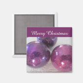 Glänzende Weihnachtskugeln Magnet (Vorderseite/Rückseite)