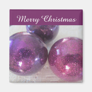 Glänzende Weihnachtskugeln Magnet