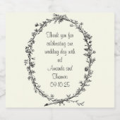 Glanzende Wine Elegante Flaschen Labels Schaumweinetikett (Einzelnes Label)