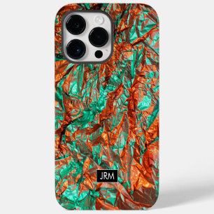 Glänzende zerknitterte Folie Irisierende benutzerd iPhone 14 Pro Max Hülle