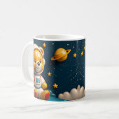 Glänzender Astronaut-Teddy Kaffeetasse (Vorderseite Links)
