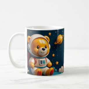Glänzender Astronaut-Teddy Kaffeetasse