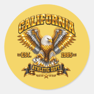 Glänzender Aufkleber der California Athletic Dept