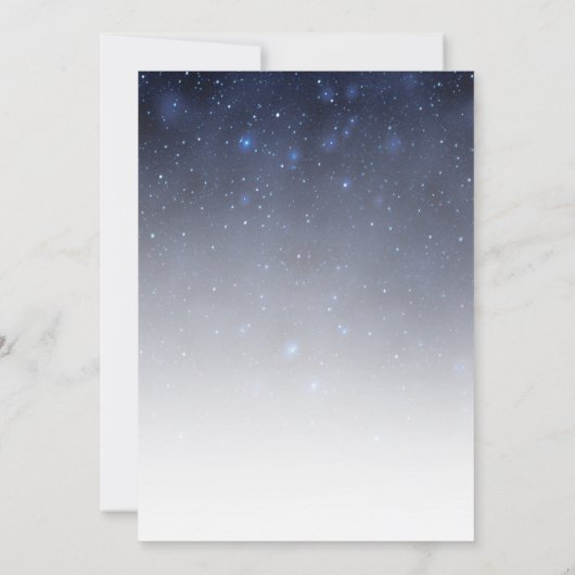 Glänzender blauer Davidsstern Bar Mitzvah oder Einladung (Rückseite)