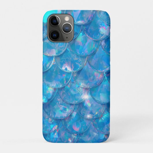 Glänzender blauer Meerjungfrau-Print Case-Mate iPhone Hülle (Rückseite)