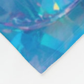 Glänzender blauer Meerjungfrau-Print Fleecedecke (Ecke)