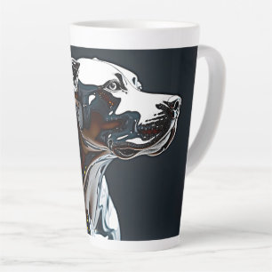 Glänzender Chrom-Hund Milchtasse