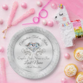 Glänzender Diamant-Hochzeits-Papier-Teller Pappteller (Party)