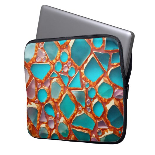 glänzender Diamantenweg Laptopschutzhülle (Vorderseite Links)