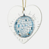 Glänzender Disco-Ball Keramikornament (Links)