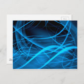 glänzender Energiehintergrund der blauen Postkarte (Vorne/Hinten)