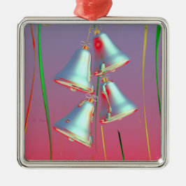 Glänzender Feiertag silberne Bell Ornament Aus Metall