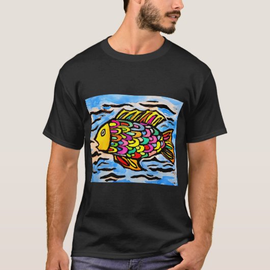 Glänzender Fisch T-Shirt (Vorderseite)