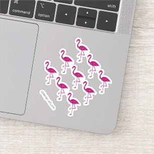 Glänzender Flamingo Rosa Glitter Funken Muster Aufkleber
