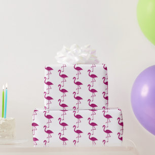Glänzender Flamingo Rosa Glitter-Muster weiß Geschenkpapier