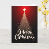 Glänzender Funkelbaum-Weihnachtskarte Karte (Gelbe Blume)