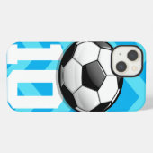 Glänzender Fußball iPhone Hülle (Rückseite (Horizontal))