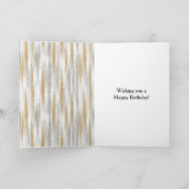 Glänzender Gold Silber Sterne Cupcake Geburtstag Karte (Innenseite)