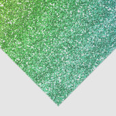 Glänzender grüner und blauer Gradient Glitter Seidenpapier (Detail)