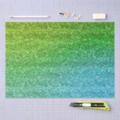 Glänzender grüner und blauer Gradient Glitter Seidenpapier (Handwerk)
