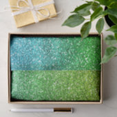 Glänzender grüner und blauer Gradient Glitter Seidenpapier (Geschenk)