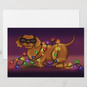 Glänzender Hund Briefpapier (Vorne/Hinten)
