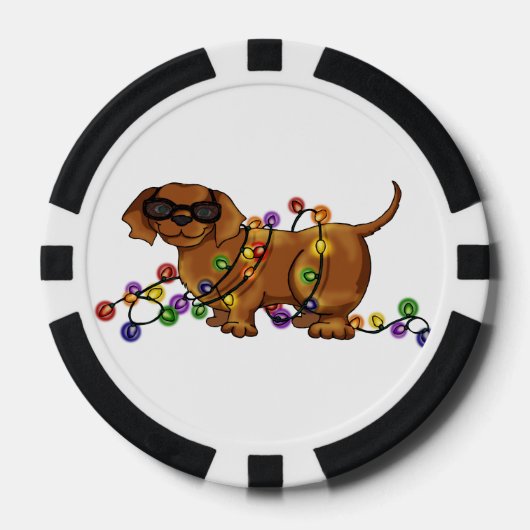 Glänzender Hund Pokerchips (Vorderseite)