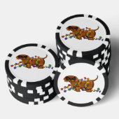 Glänzender Hund Pokerchips (Stapel)