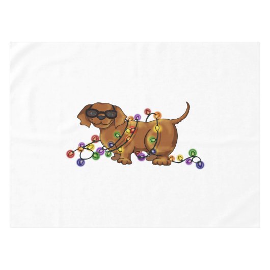 Glänzender Hund Tischdecke (Vorderseite (Horizontal))