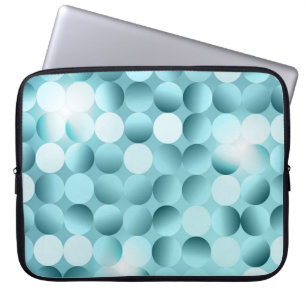 Glänzender Konfetti grüner Feierhintergrundab Laptopschutzhülle