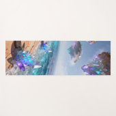 glänzender kristalliner Ozean in der gecrackten Wü Yogamatte (Vorderseite (Horizontal))