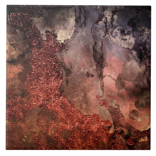 Glänzender kupferner fliese (Vorderseite)