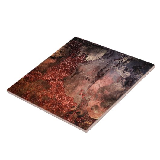 Glänzender kupferner fliese (Seite)