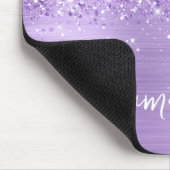 Glänzender Lavendel-Glamour-Name Mousepad (Ecke)