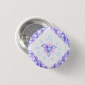 Glänzender lila Blumenknopf Button (Vorne & Hinten)