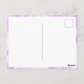 Glänzender Lila Foto Mädchen Geburtstagsfeier Postkarte (Rückseite)