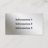 Glänzender Metallblick mit Schrauben-Visitenkarten Visitenkarte (Rückseite)