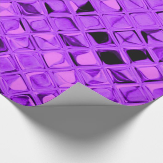 Glänzender metallischer Amethyst lila Geschenkpapier (Ecke)