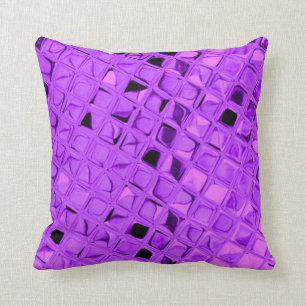 Glänzender metallischer Amethyst lila Kissen