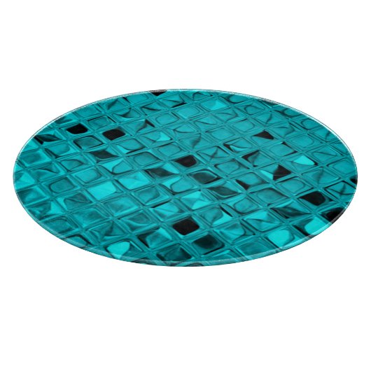 Glänzender metallischer aquamariner schneidebrett (Ecke)