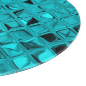 Glänzender metallischer aquamariner schneidebrett (Ecke)