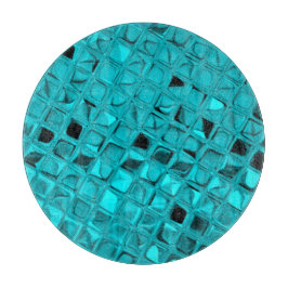 Glänzender metallischer aquamariner schneidebrett